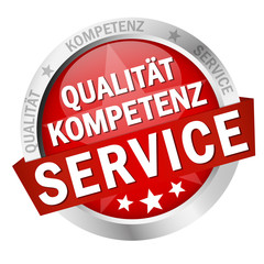 Button with Banner QUALITÄT KOMPETENZ SERVICE