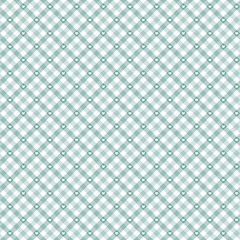 checkered background with hearts