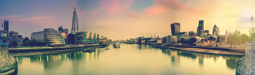 London panoramic toned picture from Tower Bridge © marcin jucha