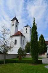 Fototapeta na wymiar Kloster Rott am Inn Hinteransicht