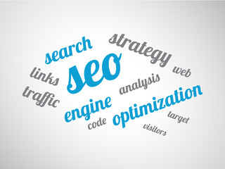 Search engine optimization word cloud concept