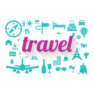 Travel word cloud concept
