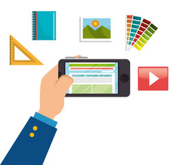 web design online media icon