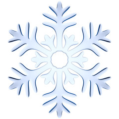 Blue icy decorative snowflake
