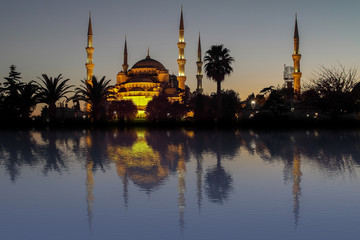 Blue Mosque in the night.
