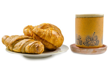 Croissants, isolate photo on white background