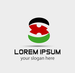 Vector sign number 8
