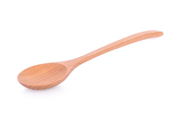 wood spoon isolated on white