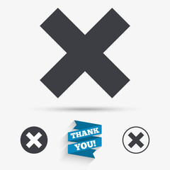 Obraz premium Delete sign icon. Remove button.