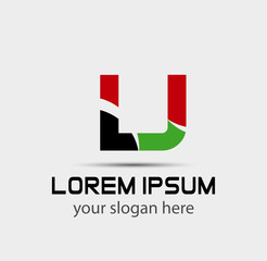 Letter u logo icon design template elements
