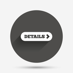 Details with arrow sign icon. More symbol.