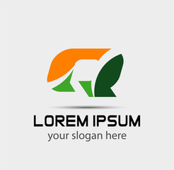 Fototapeta premium Set of alphabet symbols and elements of letter Q, such a logo 