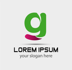 Letter g logo. Alphabet logotype vector design
