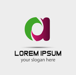 Letter a logo. Alphabet logotype vector design
