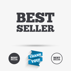 Best seller sign icon. Best seller award symbol