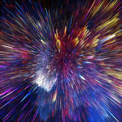 Fototapeta premium Colorful galaxy clouds and big bang abstract star texture