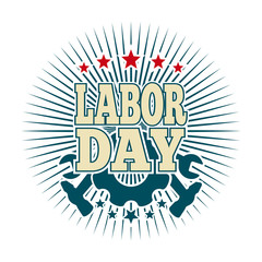 Labor Day logo design. Template card for the Labor Day