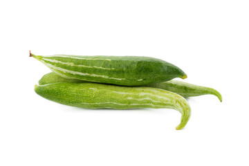 Snake gourd on white background
