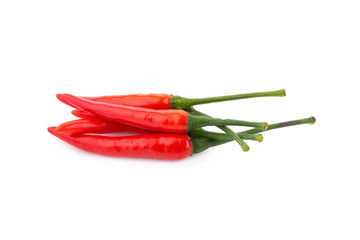 Red chili pepper on white background