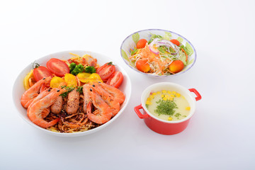 美味しそうなシーフードパスタ 