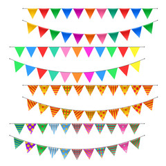 Triangle bunting flags set
