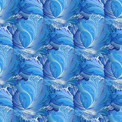 Winter frozen glass seamless pattern background.