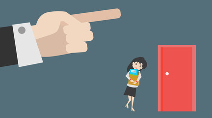illustrate of getting fired