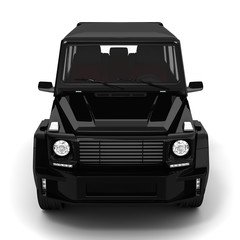 black suv on white background 3d
