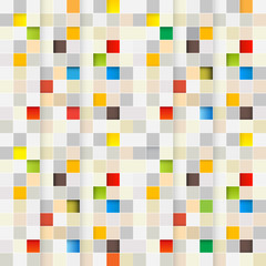 Square Background. Vector Seamless Little Squares. Pixel Grid Squares Retro Pattern.
