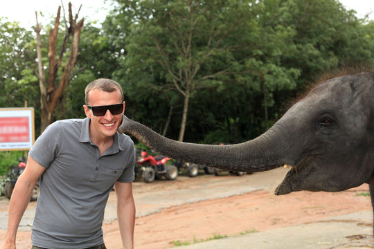 elephant kiss