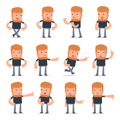 Set of Angry and Wrathful Character Videobloger abuses and accus