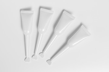 Cosmetic tube isolated on white background with clipping path
