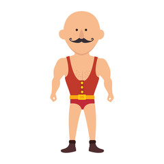 strong man cartoon circus
