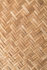 Close up woven bamboo pattern