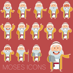 Set of Moses icons2