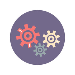 gear setting icon flat