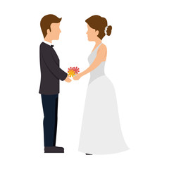 Fototapeta premium just married man and woman couple