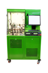 The image of a diesel injector diagnostic and repair machine