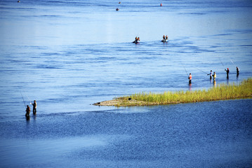 Angara River in Irkutsk, Siberia, Russia