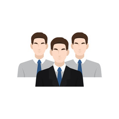 Human resource and recruitment icon. Employment - recruitment team work together to get the best for the company. Vector illustration.