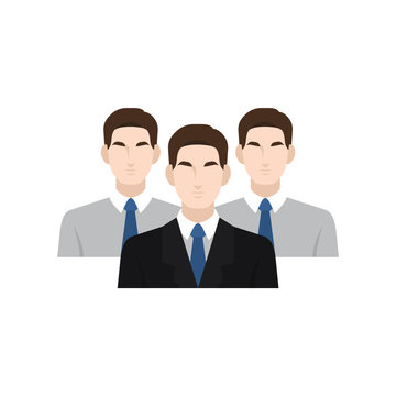 Human resource and recruitment icon. Employment - recruitment team work together to get the best for the company. Vector illustration.