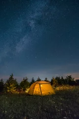 Foto op Plexiglas Camping under the stars © sinitar
