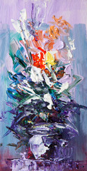 Oil painting flowers