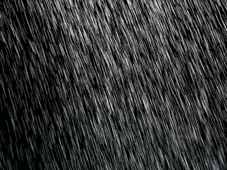 rain on a black background