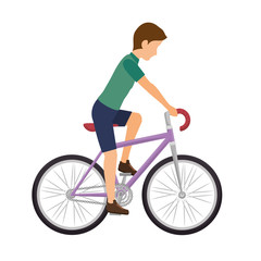 Fototapeta na wymiar cyclist man riding a bicycle