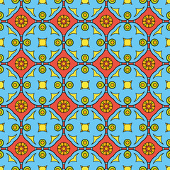 Cute flowers seamless pattern