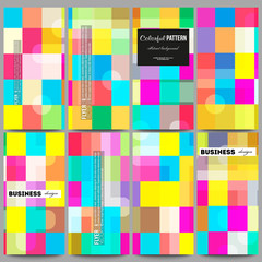 Flyers set. Abstract colorful business background, modern stylish vector texture.