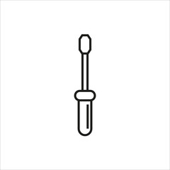 Screwdriver icon simple black icon on white