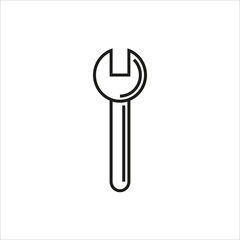 wrench icon on white background