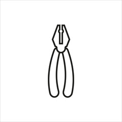 Pliers icon on white background